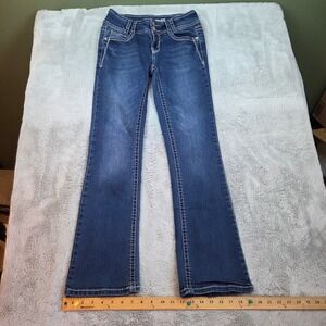Wallflower Bootcut Jeans Womens 1S Junior Luscious Curvy Embellished Indigo